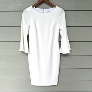 Calvin Klein Fitted White Dress